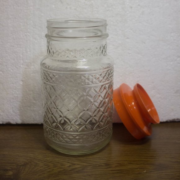 Vintage Tang Anchor Hocking Storage Jar Clear Glass 32 Ounce - Picture 3 of 6